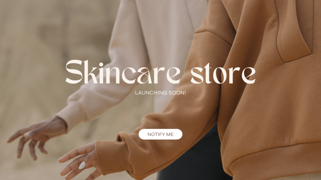 Cream and Brown Photographic Beauty Site Launch Website
