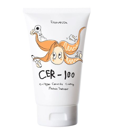 Elizavecca CER-100 Collagen Ceramide Coating Protein Treatment repairs damaged cuticles and hair