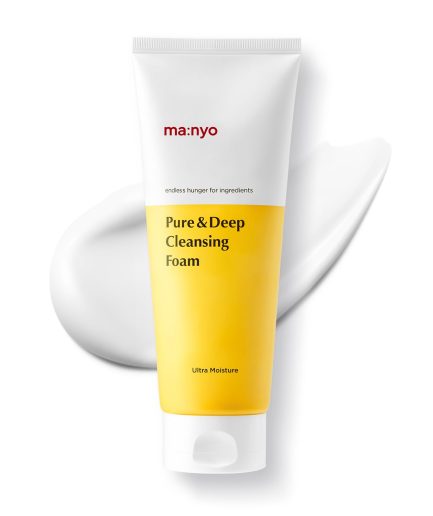 Ma:nyo Pure and Deep Cleansing Foam create dense and compact ultra fine foam to draw out dirt, oil and impurities from pores without irritation