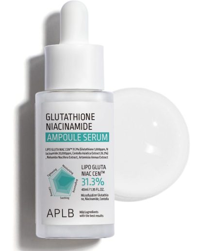 APLB Glutathione Niacinamide Ampoule Serum replenishes skin with deep moisture making it vibrant and hydrated