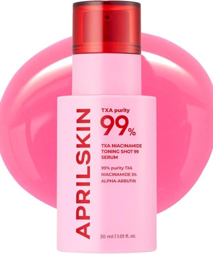 APRILSKIN Tranexamic Niacinamide Toning Shot 99 Serum is formulated with 99% high-purity TXA 3% and Niacinmaide 5% which targets dull skin and uneven skin tone, leaving your complexion healthy and radiant.