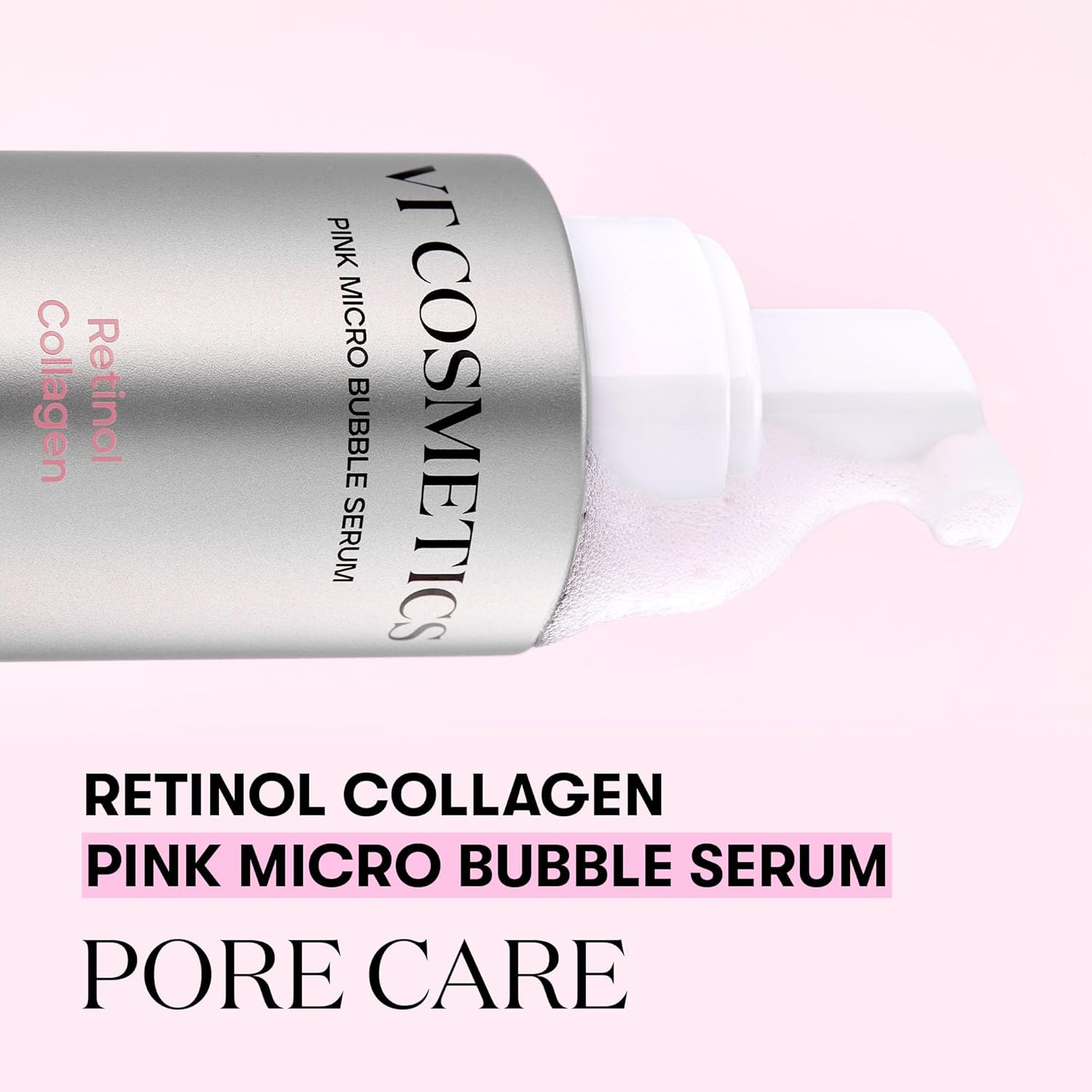 VT Cosmetics Retinol Collagen Pink Micro Bubble Serum-pore and slow aging VT Cosmetics Retinol Collagen Pink Micro Bubble Serum pore and slow aging