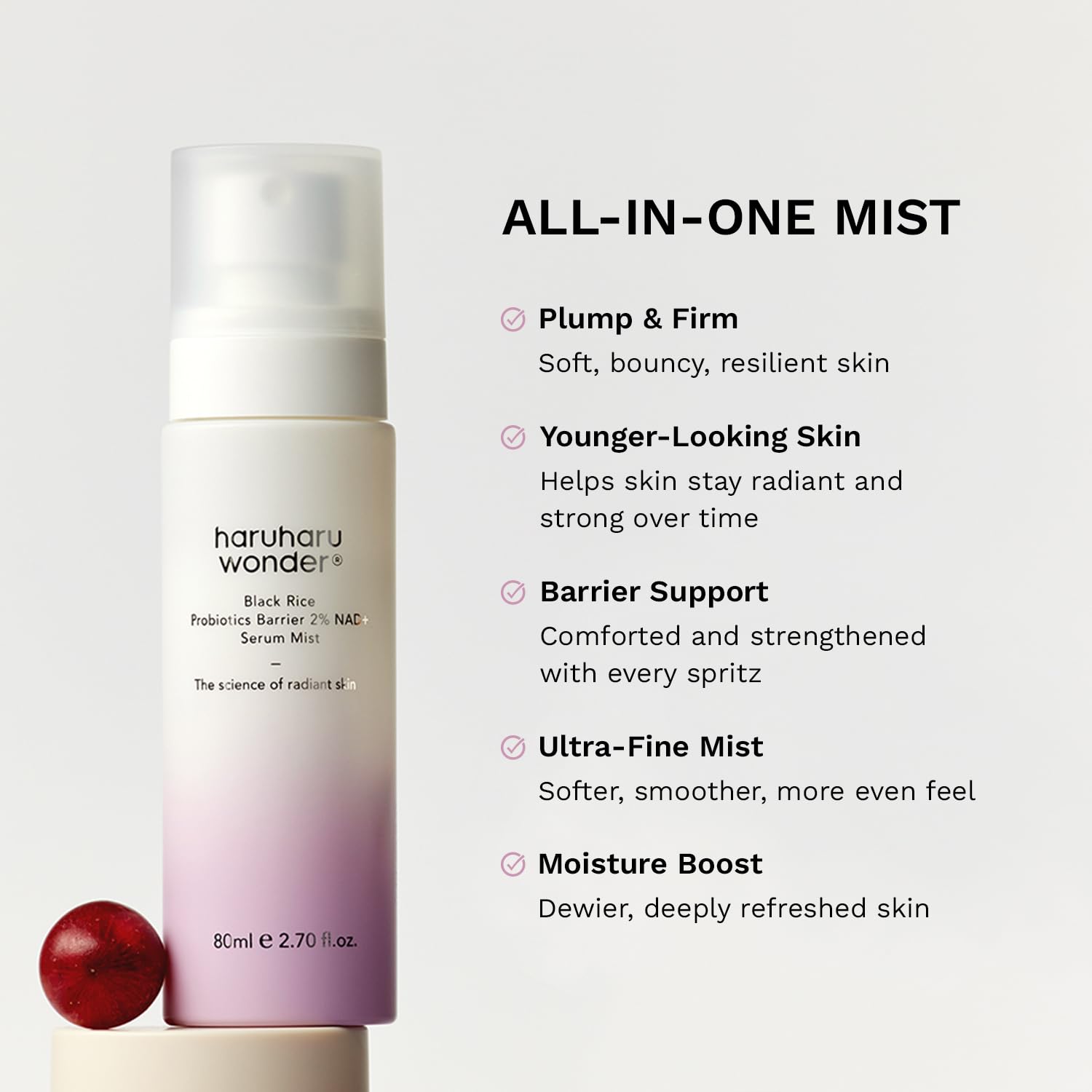Haruharu Wonder Black Rice Probiotics Barrier NAD+ Serum Mist all in one mist Haruharu Wonder Black Rice Probiotics Barrier NAD Serum Mist all in one mist
