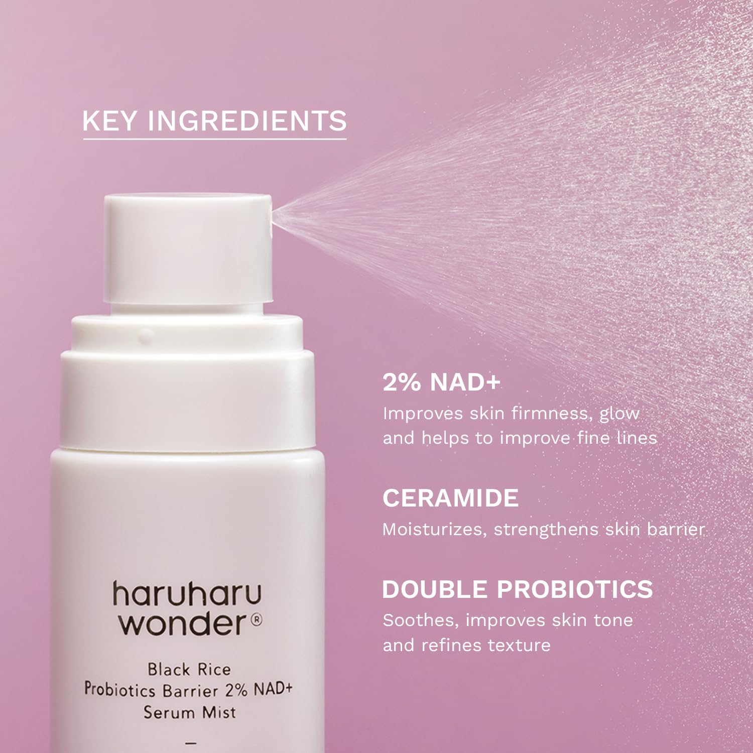 Haruharu Wonder Black Rice Probiotics Barrier NAD+ Serum Mist ingredients Haruharu Wonder Black Rice Probiotics Barrier NAD Serum Mist ingredients