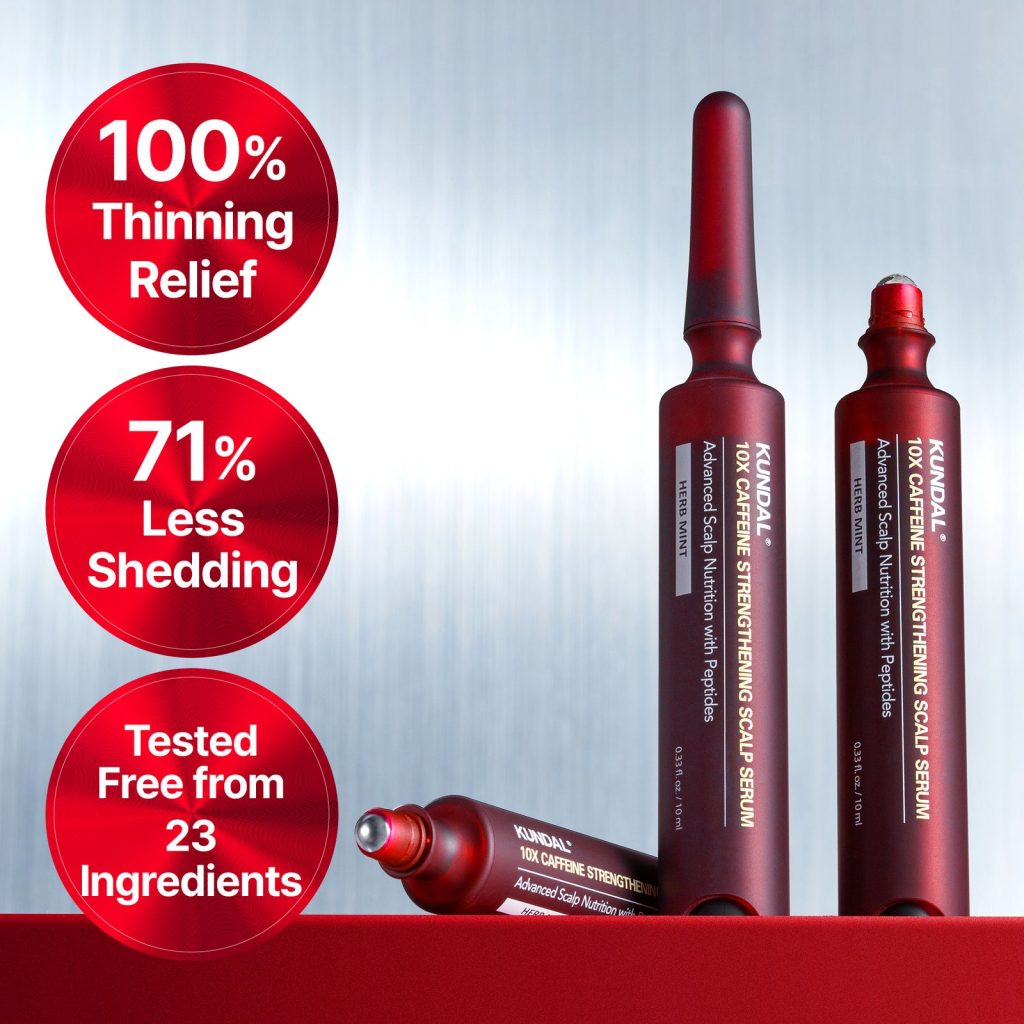 KUNDAL 10x caffeine strengthening scalp serum target