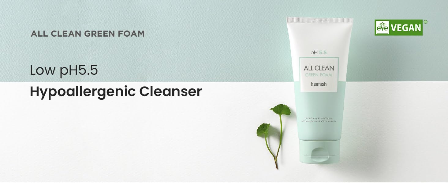 Heimish PH 5.5 All Clean Green Foam hypoallergenic cleanser large