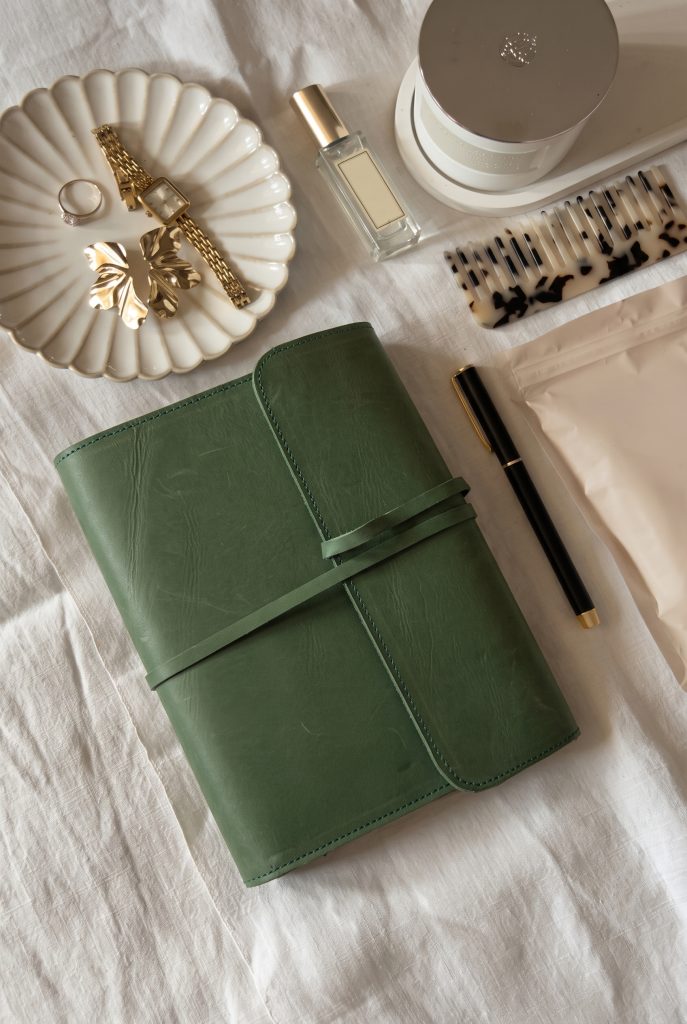 olive leather folio concept image A - FORTÉ x Penelope leather folio collaboration