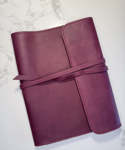 plum leather folio - FORTÉ x Penelope leather folio collaboration