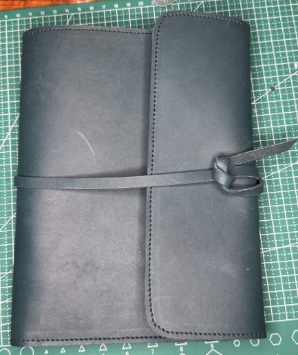 teal leather folio - FORTÉ x Penelope leather folio collaboration