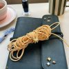 Teal Star Embellished Leather Folio - Butter Yellow