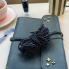 Teal Star Embellished Leather Folio - Navy Blue