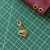 Gold Tone Folio Charms - Detailed Heart